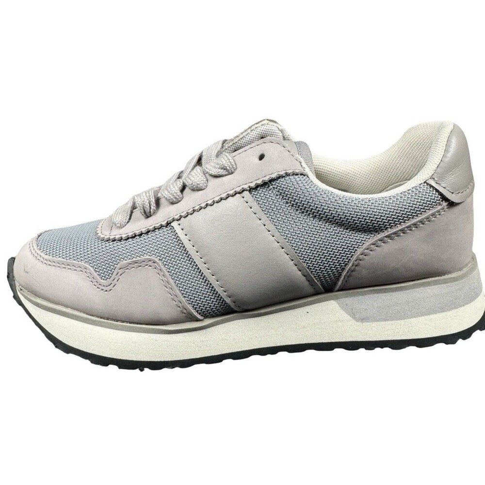 Greats Womens Size 6 Sneakers Shoes Brooklyn McCarren Casual Gray Leather New